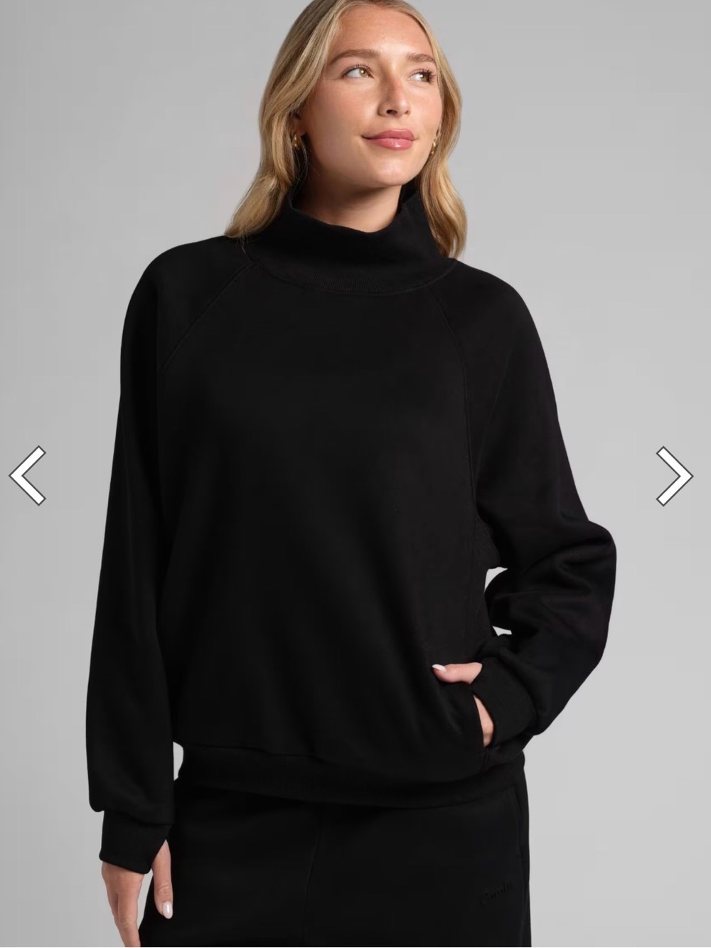 Comfrt Black Mock Neck Sweatshirt Size Medium Unisex